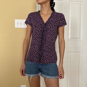 Printed cotton blouse